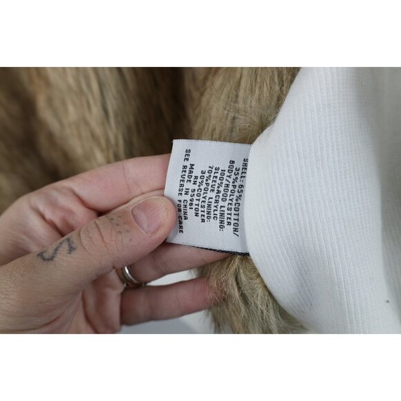 Vinatage Y2K Babydoll Womens 3XL Tribal Flower Heavy Faux Fur Lined Thick Hoodie - Picture 11 of 15